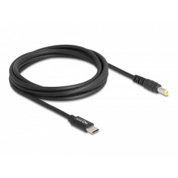 Delock Nabíjecí kabel pro laptop, ze zástrčky rozhraní USB Type-C na zástrčku 5,5 x 2,5 mm