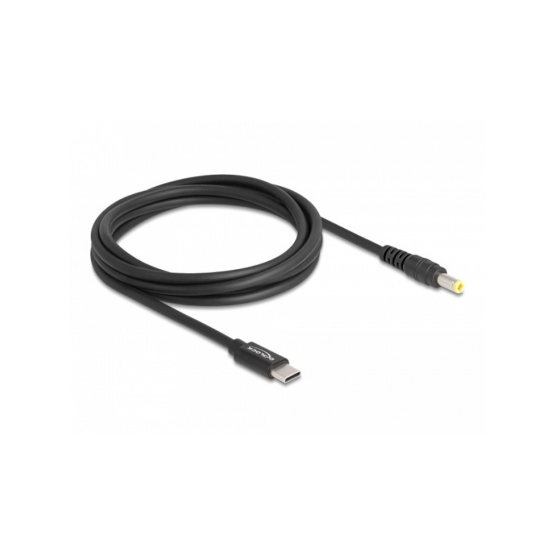 Delock Nabíjecí kabel pro laptop, ze zástrčky rozhraní USB Type-C na zástrčku 5,5 x 2,5 mm