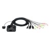 ATEN 2-port 4K USB-C/Displayport Hybrid KVMP, audio, 1.2m kabely CS52DPAT