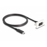 Delock Modul Easy 45 SuperSpeed USB 10 Gbps (USB 3.2 Gen 2) ze zásuvky USB Type-C na zástrčku USB Type-C s krátkým kab