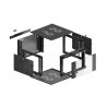 Lanberg Rack Cabinet 19" Wall-Mounted 6U 570X600 Fast Assembly (Flat Pack) Black
