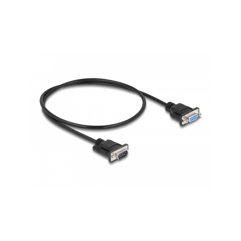 Delock Sériový kabel rozhraní RS-232 D-Sub9, ze zásuvkového na zásuvkový, délky 0,5 m, null modem
