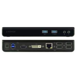 2-Power USB 3.0 Dokovací stanice Dual Display (1xDVI 1xHDMI 1x RJ45 2 xUSB 3.0 4xUSB 2.0 2xaudio)