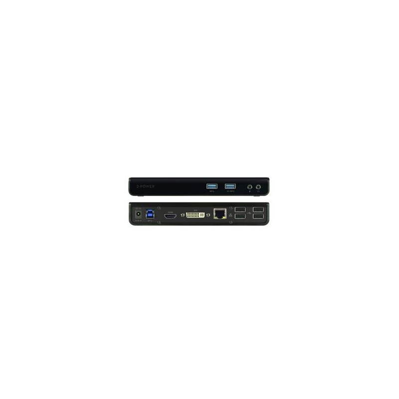 2-Power USB 3.0 Dokovací stanice Dual Display (1xDVI 1xHDMI 1x RJ45 2 xUSB 3.0 4xUSB 2.0 2xaudio)