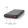 Nedis UPBKPD10000BK - Powerbanka | 10000 mAh | Výstup 1x USB-A / 1x USB-C | Vstup 1x Micro USB / 1x USB-C | PD2.0 18W