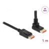 Delock DisplayPort kabel samec přímý na samec 90° pravoúhlý nahoru 8K 60 Hz 1 m