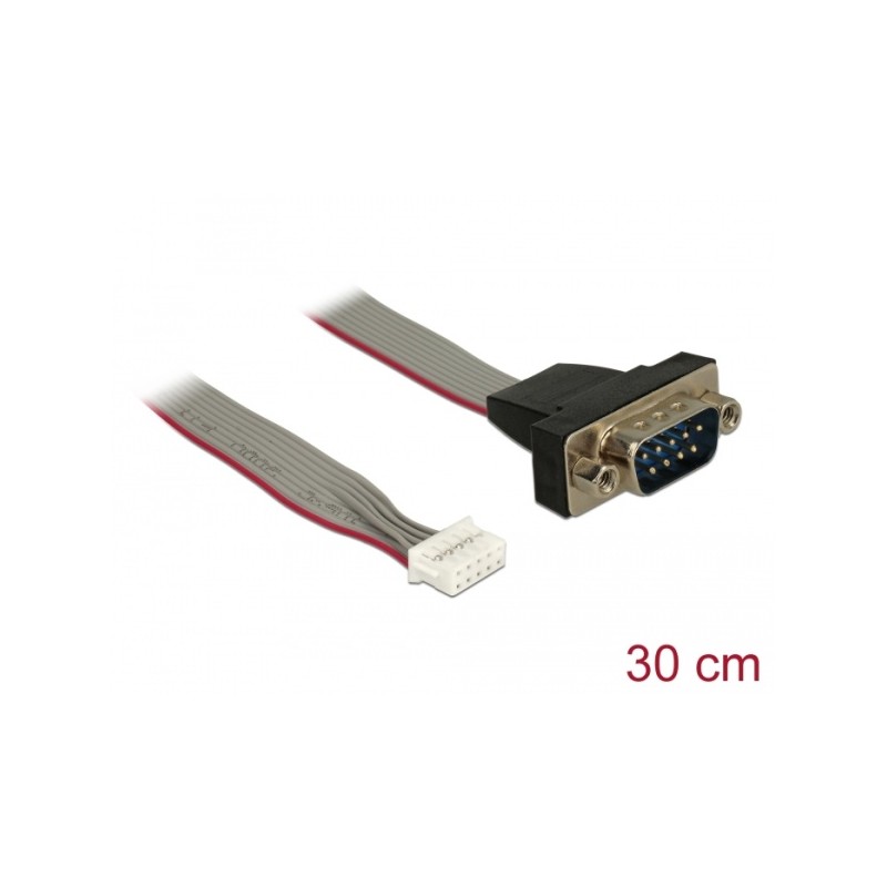 Delock Cable serial pin header female 1 x DB9 male 2 mm pitch layout: twisted