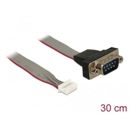 Delock Cable serial pin header female 1 x DB9 male 2 mm pitch layout: twisted