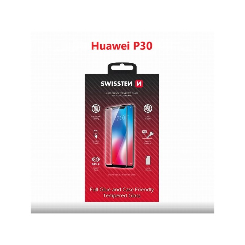 Swissten ochranné Sklo Case Friendly Huawei P30 černé