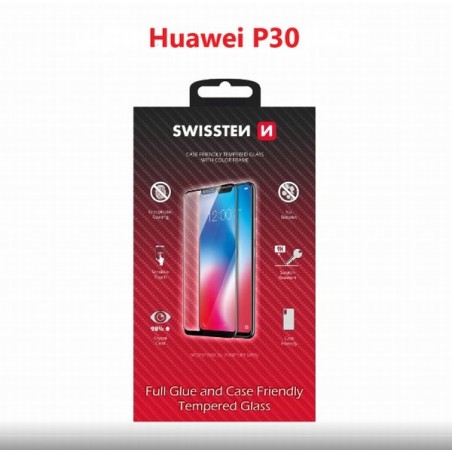 Swissten ochranné Sklo Case Friendly Huawei P30 černé
