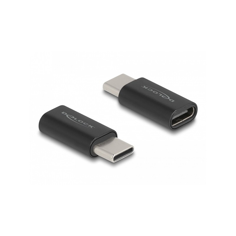 Delock Adaptér SuperSpeed USB 10 Gbps (USB 3.2 Gen 2) USB Type-C samec na port samice černý