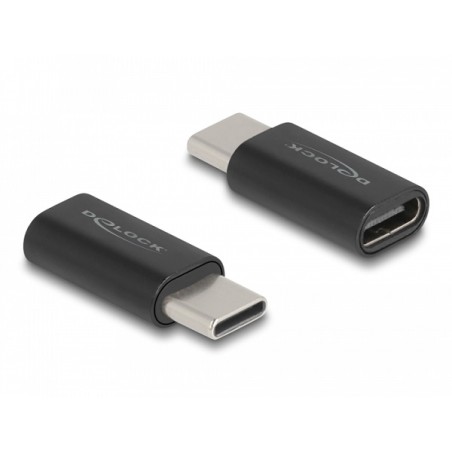Delock Adaptér SuperSpeed USB 10 Gbps (USB 3.2 Gen 2) USB Type-C samec na port samice černý