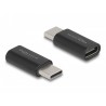 Delock Adaptér SuperSpeed USB 10 Gbps (USB 3.2 Gen 2) USB Type-C samec na port samice černý