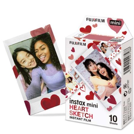 Fujifilm Film Instax Mini Hearts Sketch
