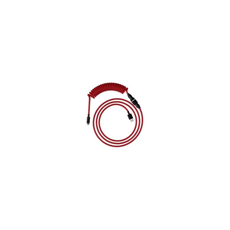 HyperX USB-C spirálový kabel červeno-černý