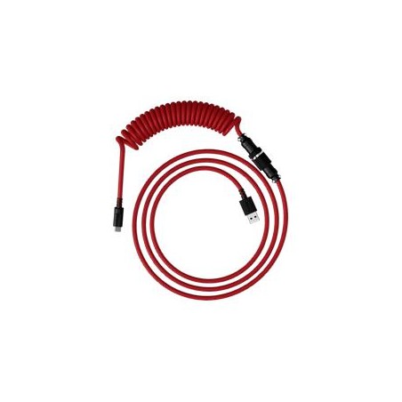HyperX USB-C spirálový kabel červeno-černý