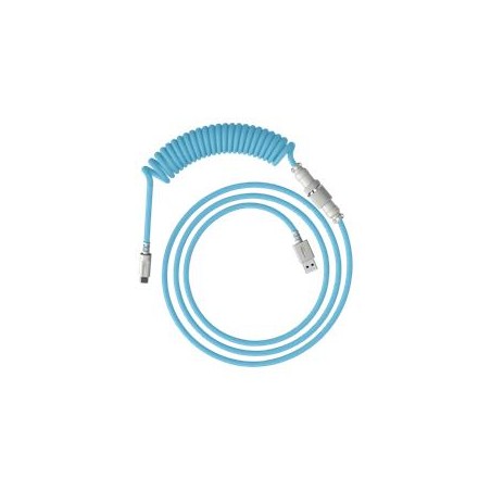 HyperX USB-C spirálový kabel světle modro-bílý