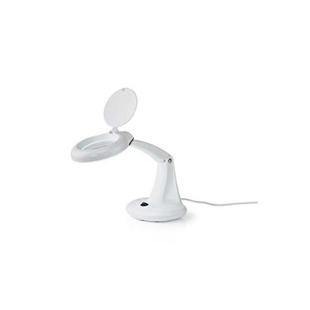 Nedis MAGL1WT - Stolní Lampa s Lupou | 6,5 W | 6500 K | Bílá barva