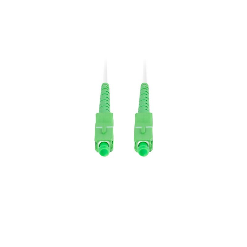 LANBERG optický patch cord SM SC/APC-SC/APC simplex 50m LSZH G657A2 průměr 3mm, barva bílá