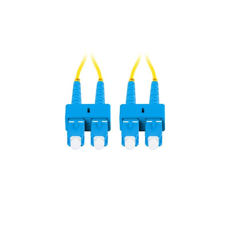 LANBERG optický patch cord SM SC/UPC-SC/UPC duplex 10m LSZH G657A1 průměr 3mm, barva žlutá