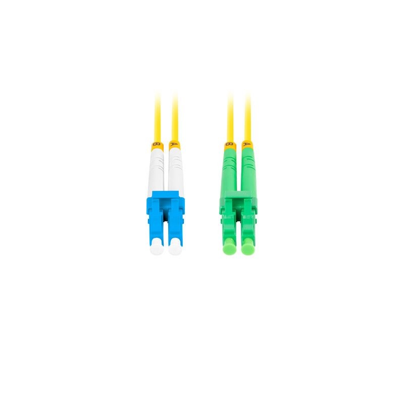 LANBERG optický patch cord SM LC/APC-LC/UPC duplex 2m LSZH G657A1 průměr 3mm, barva žlutá
