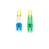 LANBERG optický patch cord SM LC/APC-LC/UPC duplex 2m LSZH G657A1 průměr 3mm, barva žlutá