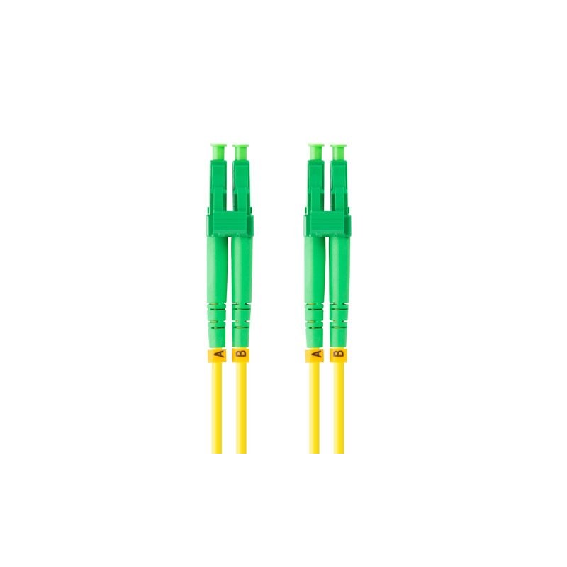 LANBERG optický patch cord SM LC/APC-LC/APC duplex 5m LSZH G657A1 průměr 3mm, barva žlutá