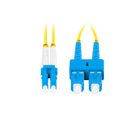 LANBERG optický patch cord SM SC/UPC-LC/UPC duplex 2m LSZH G657A1 průměr 3mm, barva žlutá