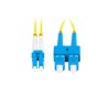 LANBERG optický patch cord SM SC/UPC-LC/UPC duplex 2m LSZH G657A1 průměr 3mm, barva žlutá