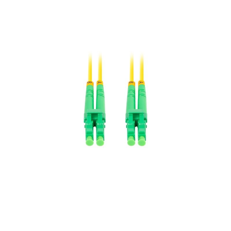 LANBERG optický patch cord SM LC/APC-LC/APC duplex 1m LSZH G657A1 průměr 3mm, barva žlutá