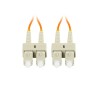 LANBERG optický patch cord MM SC/UPC-SC/UPC duplex 2m LSZH OM2 50/125 průměr 3mm, barva oranžová