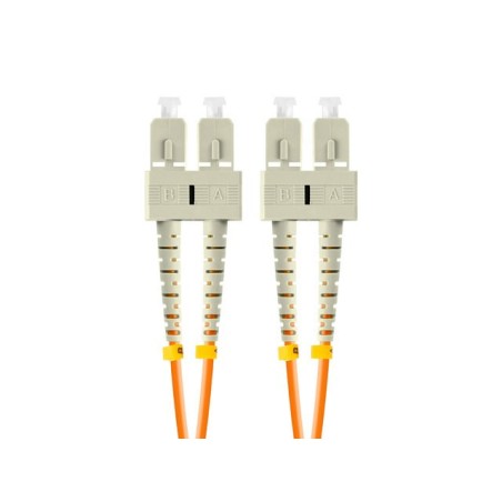 LANBERG optický patch cord MM SC/UPC-SC/UPC duplex 5m LSZH OM2 50/125 průměr 3mm, barva oranžová