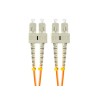 LANBERG optický patch cord MM SC/UPC-SC/UPC duplex 5m LSZH OM2 50/125 průměr 3mm, barva oranžová