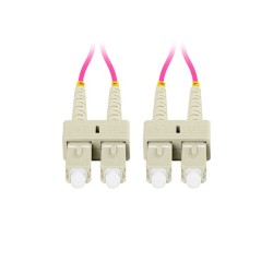 LANBERG optický patch cord MM SC/UPC-SC/UPC duplex 5m LSZH OM4 50/125 průměr 3mm, barva magenta