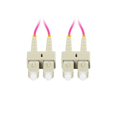 LANBERG optický patch cord MM SC/UPC-SC/UPC duplex 5m LSZH OM4 50/125 průměr 3mm, barva magenta