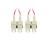 LANBERG optický patch cord MM SC/UPC-SC/UPC duplex 5m LSZH OM4 50/125 průměr 3mm, barva magenta