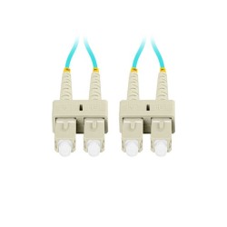LANBERG optický patch cord MM SC/UPC-SC/UPC duplex 5m LSZH OM3 50/125 průměr 3mm, barva cyan