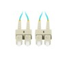 LANBERG optický patch cord MM SC/UPC-SC/UPC duplex 5m LSZH OM3 50/125 průměr 3mm, barva cyan
