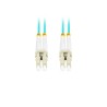 LANBERG optický patch cord MM LC/UPC-LC/UPC duplex 1m LSZH OM3 50/125 průměr 3mm, barva cyan