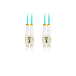LANBERG optický patch cord MM LC/UPC-LC/UPC duplex 5m LSZH OM3 50/125 průměr 3mm, barva cyan