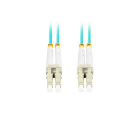 LANBERG optický patch cord MM LC/UPC-LC/UPC duplex 5m LSZH OM3 50/125 průměr 3mm, barva cyan