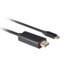 Lanberg USB-C(M)- DisplayPort(M) kabel 0,5m 4K 60Hz černá