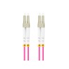 LANBERG optický patch cord MM LC/UPC-LC/UPC duplex 10m LSZH OM4 50/125 průměr 3mm, barva magenta