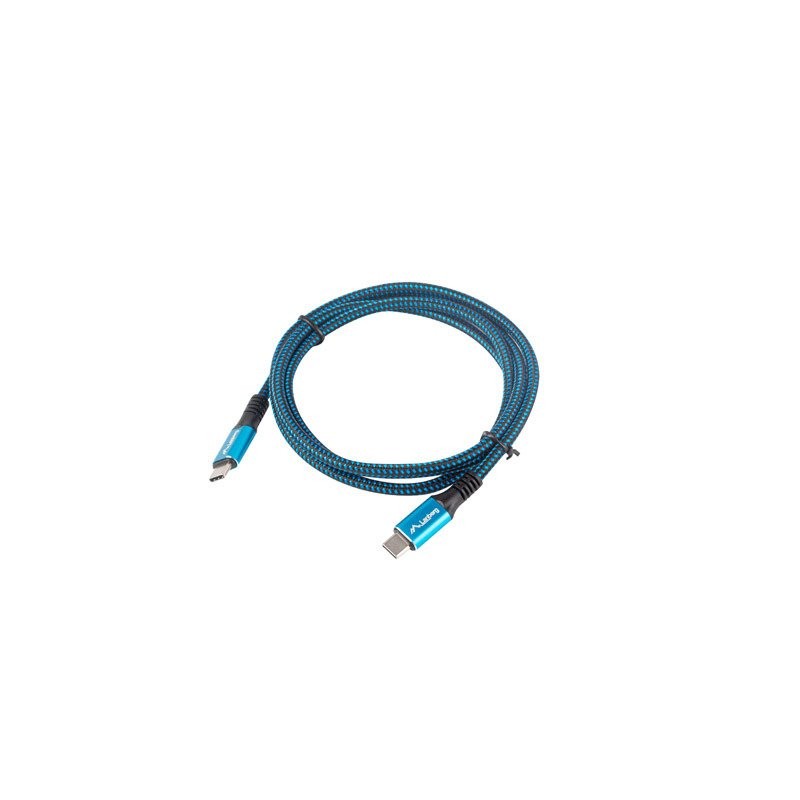 Lanberg USB-C M/M 4.0 kabel 1.2m 100W 8K 30Hz modro-černá