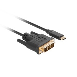 Lanberg USB-C(M)- DVI-D(24+1)(M) kabel 1,8m černá
