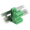 Delock Svorkovnicová sada pro lištu DIN Rail se 4 piny s rozestupem 5,08 mm, pravoúhlá