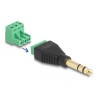 Delock Adaptér Stereo jack samec 6,35 mm svorkovnice 3 pin 2-části