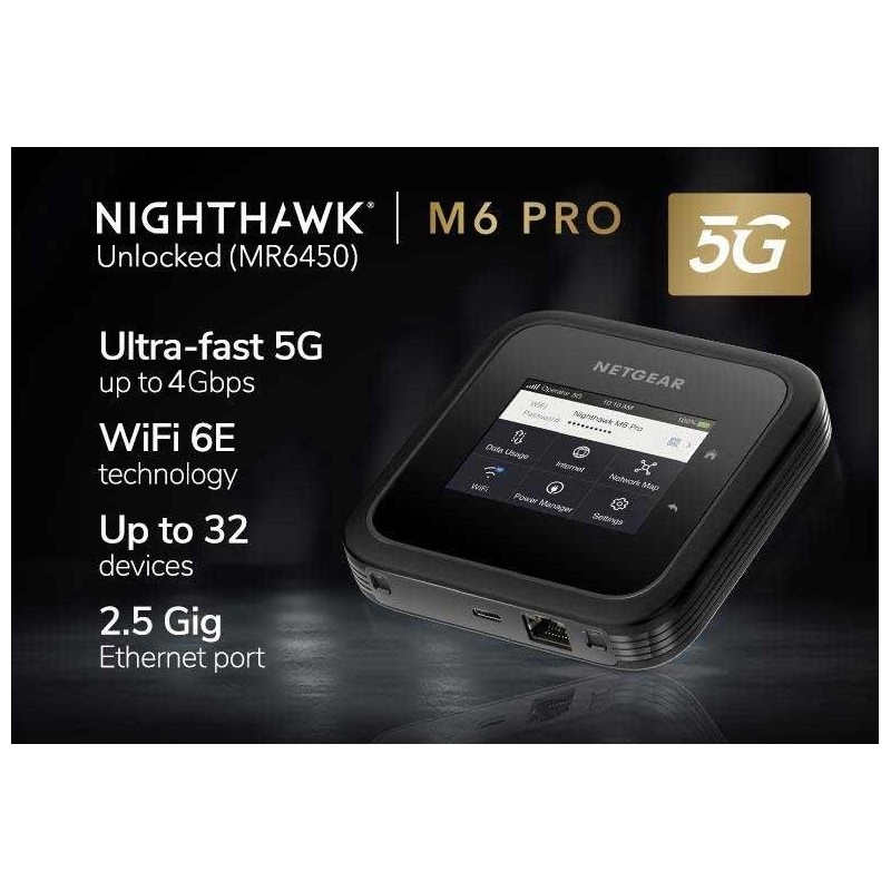 Netgear 5G WiFi 6E Mobile Router (MR6450)