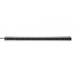 DIGITUS IT BASIC PDU, Vertikální, 16A, 24 x C13, 3 x C19 1fázový, 3m kabel, IEC309 16A vidlice