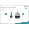 Digitus 8K@60Hz. M/M mini DP na HDMI kabeový adaptér Alu Pouzdro Černý 1m